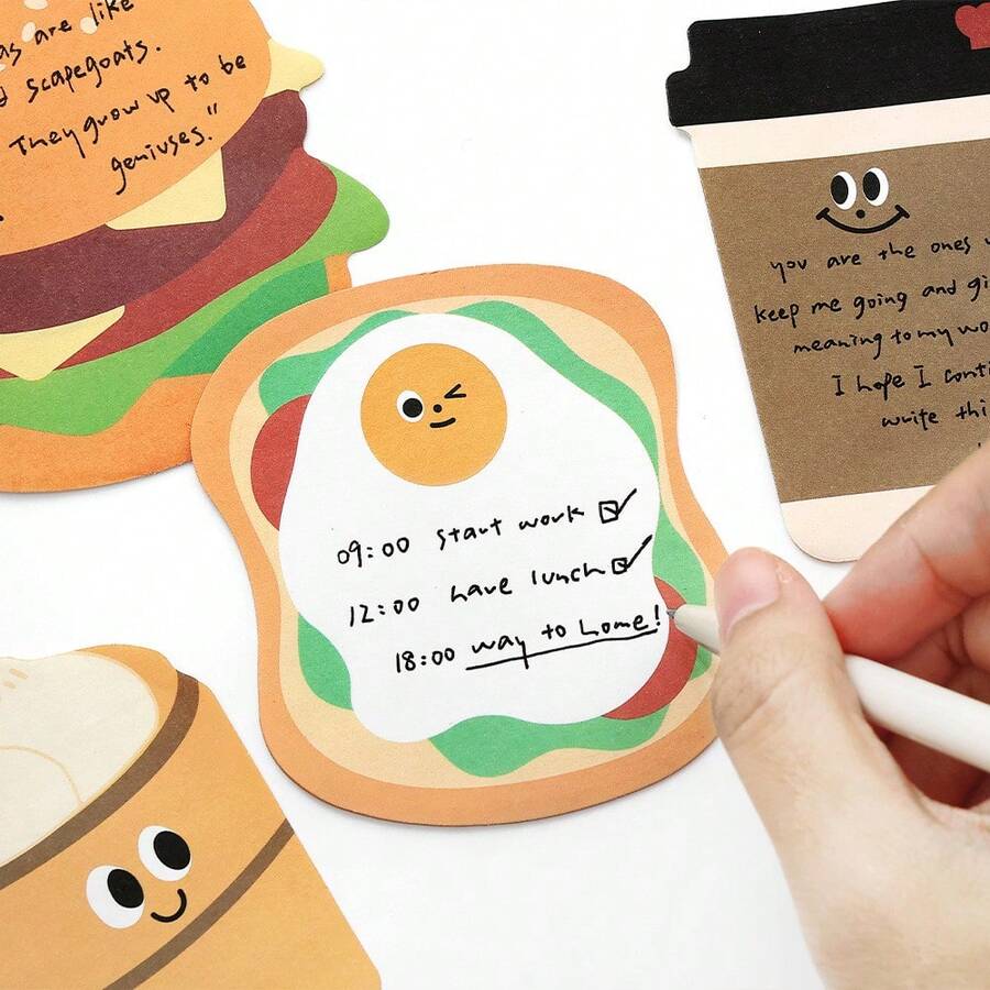 Notas adhesivas de forma asimétrica, diseño de empaque creativo, blocs de notas autoadhesivos para uso diario en la oficina - A - Ver 1