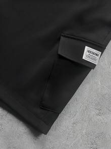 Manfinity Roghcode Men's Summer Casual Cargo Shorts - Black - View 6