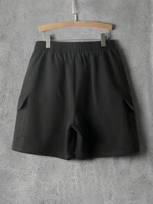 Manfinity Roghcode Men's Summer Casual Cargo Shorts - Black - View 2