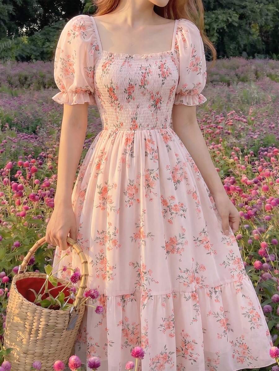 Vestido bohemio de gasa para niña, conjunto de vacaciones de verano, ropa casual - Multicolor - Ver 1