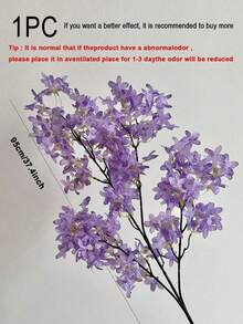 1Pc 95cm Artificial Pink Sakura Flower Plant, Flame Resistant Silk Sakura Tree Branch For DIY, Wedding Party Background Wall Decor, Indoor/Outdoor Garden, Office, Bedroom, Living Room, Vase, Tabletop, Spring Decor,Birthday Gift (Light Pink, White, Blue/Purple) - Multicolor - View 12