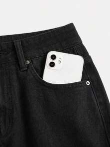 Maija Women's Denim Mini Skirt, Y2K Style, For Concerts, Back To School, Autumn - 黑色 - 查看 8