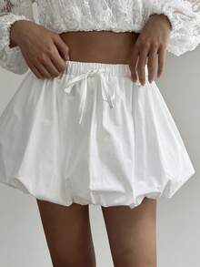 DAZY Women's Lace Patchwork Elegant Shorts, White, All Season Summer - White - View 8