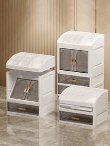 A High-End And Elegant Drawer-Style Desktop Cosmetic Storage Box With Multiple Layers And Large Capacity, Perfect For Storing In The Bathroom, Dressing Table, Lipstick, Skincare Products, Makeup Brushes, Facial Cleanser, And Facial Masks - Multicolor - View 2
