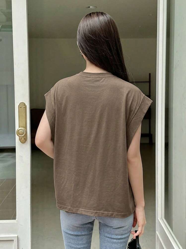 Women's Loose Fit Business Casual Short Sleeve T-Shirt