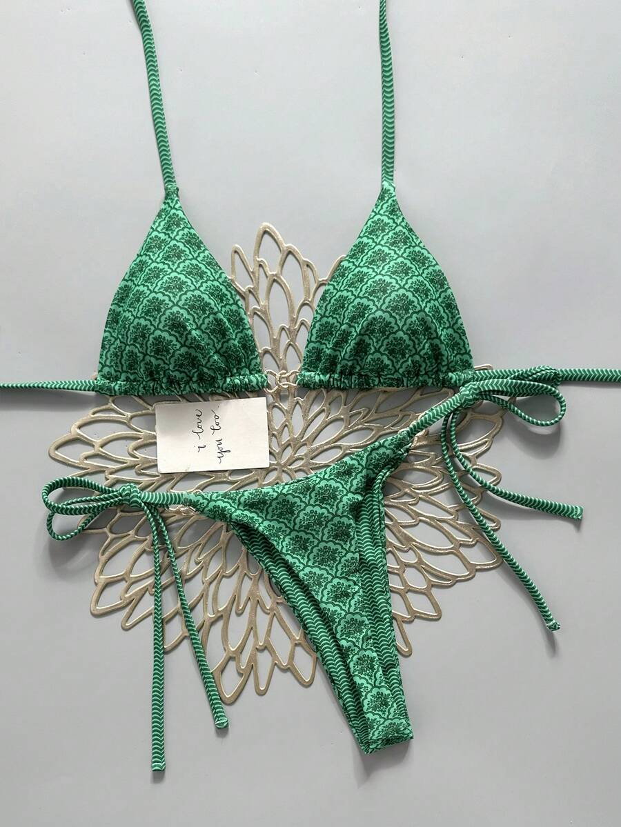 Swim Mod 2026 Spring/Summer Sexy Small Bust Gather Slim Fit Bikini Set, Two Pieces Swimwear - Multicolor - View 1