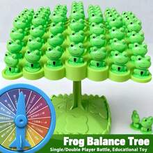 Balanced Tree Board Game And Jenga Game - Fun And Educational Puzzles For Family Interaction - Green Frog - View 3