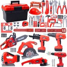 41件/38件儿童仿真维修工具玩具套装,儿童角色扮演维修工具玩具套装,电动钻维修套装,工具,钻头,螺丝刀,锤子,螺丝钳,钉子,木板仿真工程师工具套装,儿童角色扮演家庭教育玩具,过家家玩具,男孩玩具,有助于提高动手能力,亲子互动工具玩具,儿童工具玩具套装 - 彩色 - 查看 8