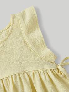 Maija Kids Maija Kids Young Girl Round Neck Cap Sleeve Blouse - Yellow - View 3