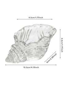 Haus Hana 1pc Light Luxury Style Transparent Glass Seashell Candle Holder Decorative Accessory For Romantic Candlelit Dinner Photography Prop - multicolor - View 12