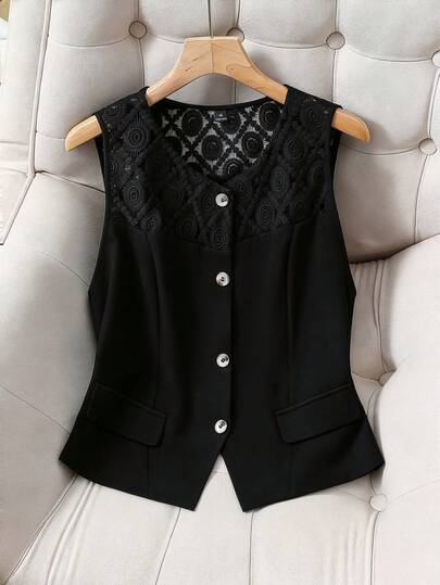 GlowEve CURVE Plus Size Women's Embroidered Casual Romantic Versatile Commute Daily Wear Jacket, Suitable For Spring/Summer