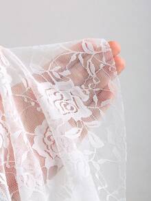 Sweetra Chân váy ôm sát eo cao, phối ren, dáng đuôi cá, gợi cảm, thích hợp cho mùa xuân/hè. - trắng - Xem 5