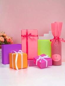 50 hojas de papel de seda fluorescente brillante, 20" X 14", colores brillantes para envolver regalos, manualidades y decoraciones de fiesta - Multicolor - Ver 7