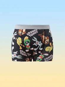 SHEIN 5pcs/Pack Young Boy Cute Cartoon Print Comfortable Boxer Briefs - Multicolor - View 4