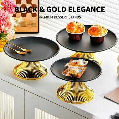 1 chiếc, giá đựng bánh nhiều tầng, dùng cho đám cưới, bàn tráng miệng, đĩa ăn nhẹ, tiệc sinh nhật, giá đựng bánh màu vàng, giá trưng bày tiệc buffet.