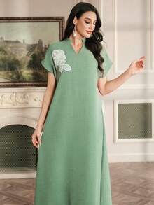 Al Najma Kaftan & Jalabiya - Green - View 4