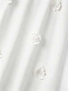 GlowEve CURVE 大码女士优雅3D立体花卉A字裙 - 白色 - 查看 6
