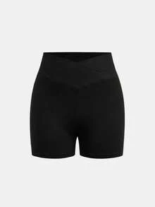 SHEIN Bộ 2 quần legging thường ngày cho thiếu nữ, màu đen và xám, cạp chéo, quần tất dệt kim đa năng dễ phối đồ, mua 1 tặng 2, đồ thể thao. - Nhiều màu - Xem 7