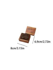 Madebyblanc 1件套5种字体复古字母印章，日记印章，28件套大小写字母系列日记印章套装 - 多色 - 查看 9