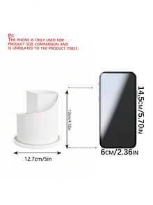 1 pièce - Boîte de rangement pour pinceaux de maquillage créative à 360°, avec couvercle noir transparent, support rotatif de bureau pour pinceaux, cylindre de rangement décoratif pour pinceaux de maquillage, porte-stylo rotatif pour coiffeuse, porte-rouge à lèvres, boîte de rangement cosmétique de bureau compartimentée anti-poussière - Multicolore - Voir 3