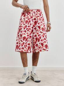 TOKVUE Men's All-Over Print Casual Versatile Daily Wear Shorts - Pink - View 4