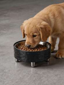 1pc Premium Creative Wave Pattern Pet Food Bowl - multicolor - View 6