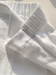 Comfortcana Bộ đồ 2 món màu trắng 100% cotton, áo croptop không tay, thích hợp cho mùa đông, lễ Phục sinh, tiệc tùng, đi biển, đám cưới, lễ tốt nghiệp, thanh lịch, thường ngày, kỳ nghỉ, thể thao, trang trọng, phong cách Y2K, công sở. Được trang trí bằng sequin, tua rua, bèo nhún, hoa và họa tiết. - trắng - Xem 10