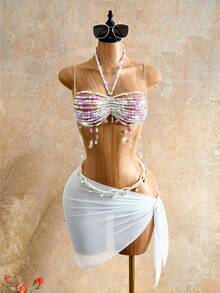 Mistrie Áo tank top hai dây mùa hè cho nữ, áo camisole gợi cảm cho kỳ nghỉ biển đảo cho nữ. - Màu tím hoa cà - Xem 6
