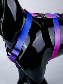 1pc Gradient Color Dog Harness, Small Dog Leash, Comfortable And Adjustable, Suitable For Outdoor Walks And Training For Small Dogs. - Multicolor - View 4