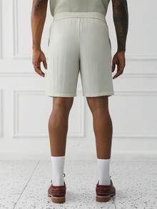 HUEFORM Men's Casual Linen Shorts, Beige, Spring/Summer - Beige - View 3