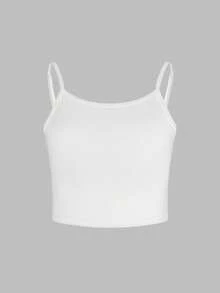 Set de 2 piezas de ropa interior para niñas con copas de algodón desmontables, negro y blanco, versátil - Multicolor - Ver 3