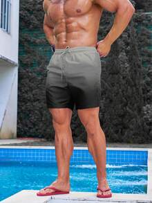 Manfinity KASUA Men's Ombre Print Drawstring Waist Beach Shorts, Holiday - Multicolor - View 6