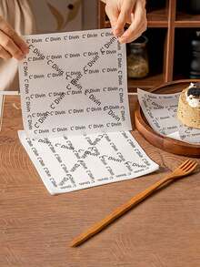 100pcs Greaseproof Paper, Table Paper, 7.08*7.08 Inches (About 18*18 Cm) Non-Stick Pre-Cut Baking Parchment Paper, Suitable For Baking, Barbecuing, Air Fryers, Cooking, Etc. Ideal For Breads, Cakes, Biscuits - White - View 9