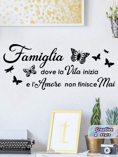 3 pezzi/set Adesivi murali in PVC, adesivi decorativi con figure creative e farfalle per la casa, adesivi, decalcomanie murali, decalcomanie in vinile per decorazioni domestiche, articoli per decorazioni primaverili per rinnovare la tua casa, adesivi decorativi Rama