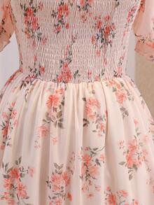 Vestido bohemio de gasa para niña, conjunto de vacaciones de verano, ropa casual - Multicolor - Ver 5