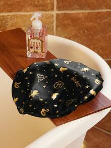 HARRY POTTER X SHEIN 2 chiếc mũ ngủ satin viền rộng co giãn, vải hai lớp phiên bản nâng cấp, mềm mại và thoải mái, mũ chăm sóc tóc dùng mặc ngủ hàng ngày tại nhà - Vàng - Xem 10