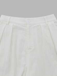EMERY ROSE Women's Solid Color Off-Shoulder Tie Front Shirt And Pants Casual 2-Piece Set - White - View 8