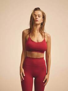 Aralina Bộ áo hai dây và quần legging - Đỏ - Xem 4