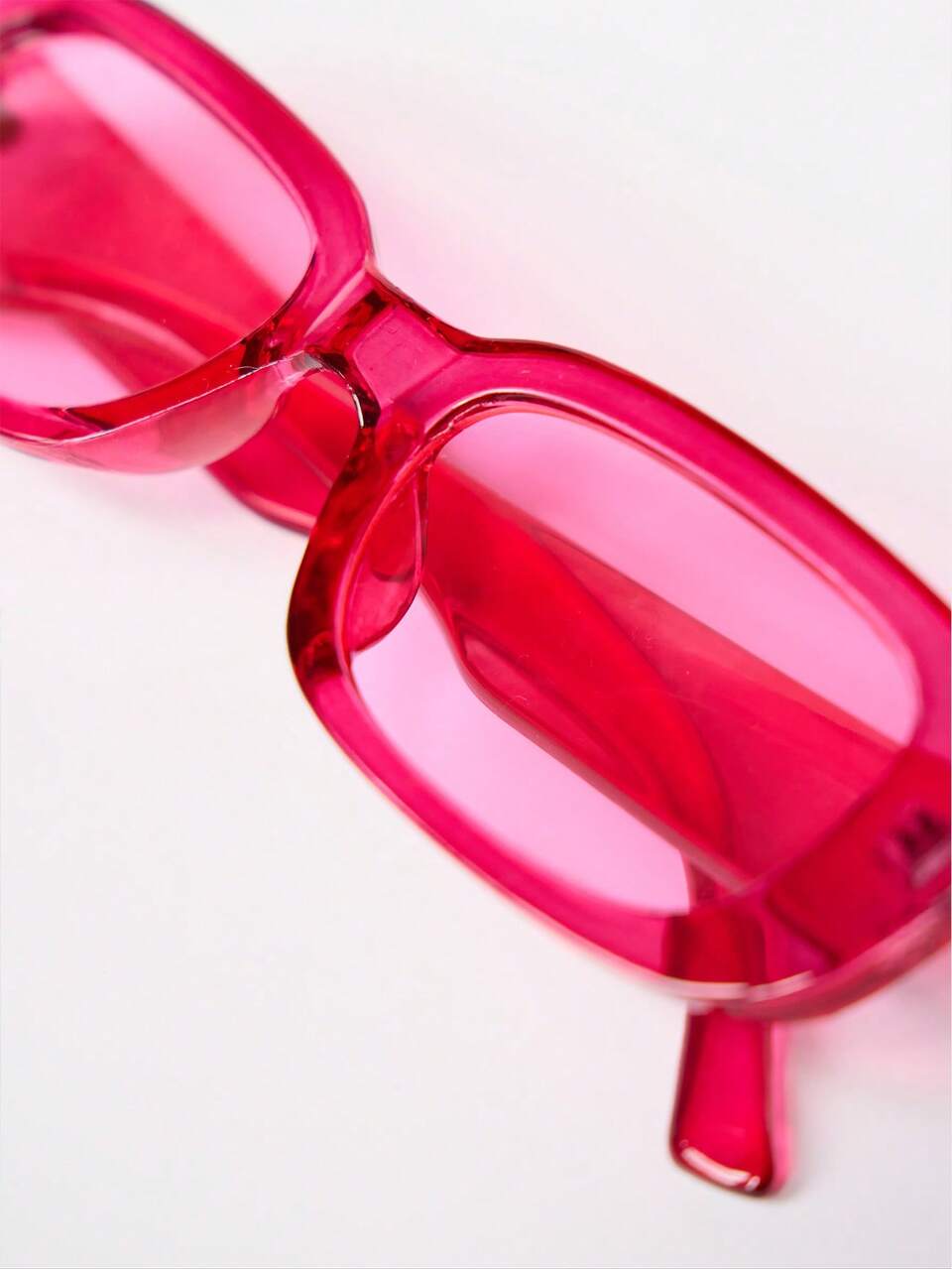 Pink Rectangular Frame Glasses Spring Summer Vacation Sexy Holiday Accessory Y2k Girly Festival Ibiza Fantasy