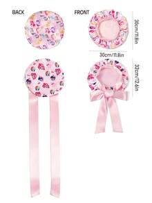My Little Pony X SHEIN 升级版双层布料护发帽，宽边弹力缎面睡眠帽，柔软舒适，适合日常居家睡眠穿着。 - 彩色 - 查看 4