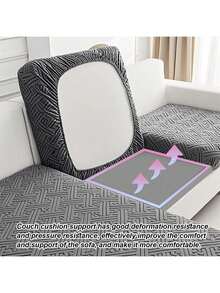 40D High Resilience Square Sofa Cushion, Insert Type Support Pad For Sagging Seat Repair - Grey - View 4