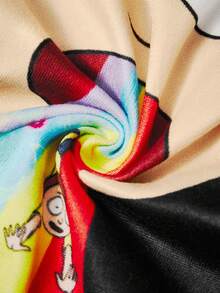 Rick and Morty X SHEIN 1 Piece Cartoon Pattern Printed Pet Vest, Cat Clothes, Dog Clothes, Size XXS-XXXXL, Extra Small, Extra Large - Black - View 4