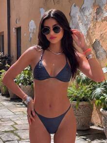 Swim Mod Bộ bikini tách rời tối giản dành cho mùa Xuân/Hè 2026, đồ bơi cao cấp tôn dáng cho nữ. - Nhiều màu - Xem 3