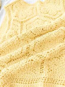 Travachic Áo khoác cardigan mỏng không tay buộc phía trước dành cho nữ, thích hợp cho kỳ nghỉ hè. - Vàng nhạt - Xem 6