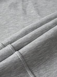 PAVTROS Men's Casual Solid Color Straight Leg Sweatpants - Grey - View 6