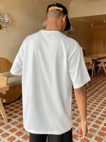 Ngobest Haus Ngobest Haus 宽松男士纯色圆领短袖休闲T恤 - 白色 - 查看 2
