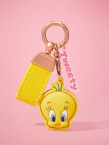 LOONEY TUNES X SHEIN Cute Cartoon Decorative Keychain, Key Cover, Bag Pendant - Yellow - View 1