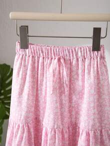 Souflis Souflis Váy xếp ly màu hồng kiểu dáng nghỉ mát mùa hè Pháp dành cho bé gái 4-7 tuổi, đa năng cho các buổi đi chơi, đi học và vui chơi. - Hồng - Xem 6