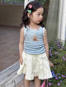 Dazy Kids Young Girl Fall Clothes 2Pcs Set For Easter - Blue - View 3