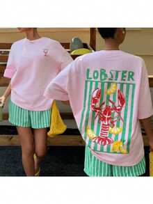 青少年女孩简约T恤，百搭休闲，适合夏季穿着 - 彩色 - 查看 5